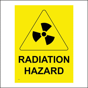 HA074 Radiation Hazard Sign Sign with Radioactive Sign Triangle