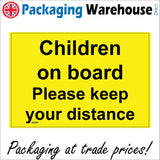 VE281 Children On Board Please Keep Your Distance