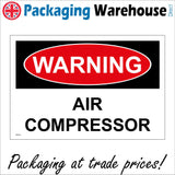 WS720 Warning Air Compressor Sign with Square