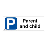 VE076 Parent And Child Sign with Parking Logo