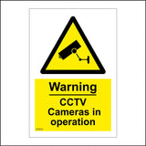 CT017 Warning Cctv Cameras In Operation Sign with Camera Triangle