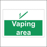 NS077 Vaping Area Sign with e-Cigarette
