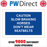 VE294 Slow Braking Horses Dont Wear Seat Belts Transit Horse Box