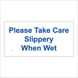 WT194 Please Take Care Slippery When Wet Floor Fall Slide