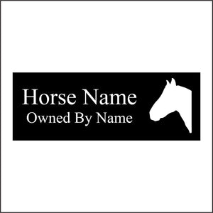 CM994 Horse Name Owned By Name Sign with Horse Head