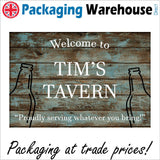 CM190 Welcome To Tim's Tavern Sign with Bottles