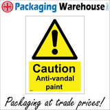WS626 Caution Anti-Vandal Paint Sign with Triangle Exclamation Mark