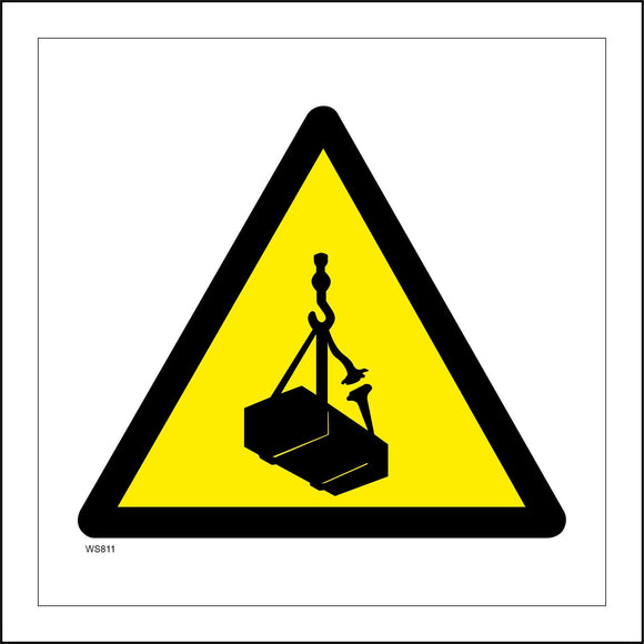 WS811 Overhead Load Sign with Triangle Box Broken Rope