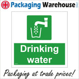 FS215 Drinking Water Sign with Tap Glass Water