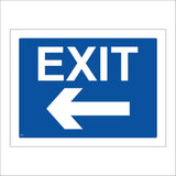 VE014 Exit Left Sign with Arrow