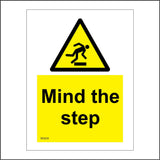 WS839 Mind The Step Sign with Triangle Man Tripping