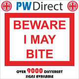 GG028 Beware I May Bite Guard House Dog Animal