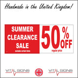 GE295 Summer Clearance Sale Sign