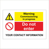 CM429 Warning Commissioning In Progress Do Not Enter