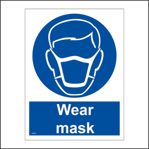 MA686 Wear Mask Sign with Mask Face