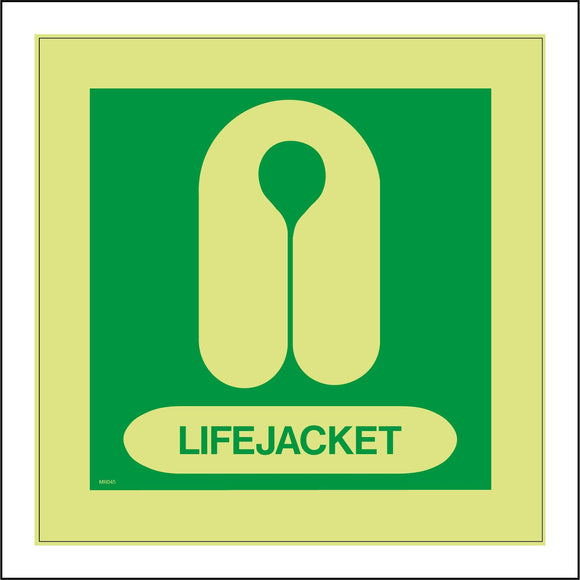 MR045 Lifejacket Sign with Lifejacket