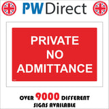PR503 Private No Admittance