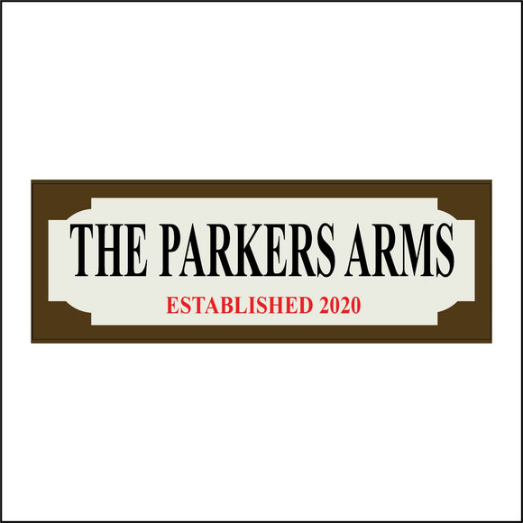 CM288 The Parkers Arms Name Plate Bar Pub Restaurant Tea Rooms Cafe  Sign