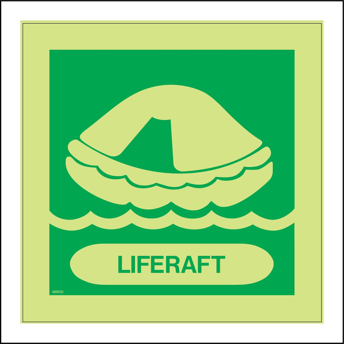 Life Raft Sign Leader Liferaft Sign with Liferaft Waves – PWDirect