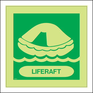 MR050 Liferaft Sign with Liferaft Waves