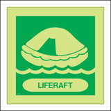 MR050 Liferaft Sign with Liferaft Waves