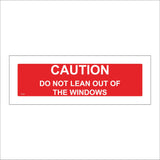 TR336 Caution Do Not Lean Out Of The Windows Sign