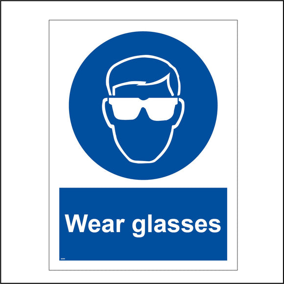 MA080 Wear Glasses Sign with Face Glasses
