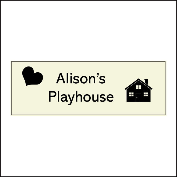 CM195 Alison's Playhouse Sign with Heart House