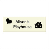 CM195 Alison's Playhouse Sign with Heart House