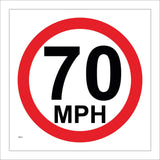 TR033 70 Mph Sign with Circle