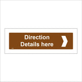 CM407 Direction Details Your Words Right Arrow Brown