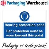 MA789 Hearing Protection Zone Ear Worn Beyond This Point