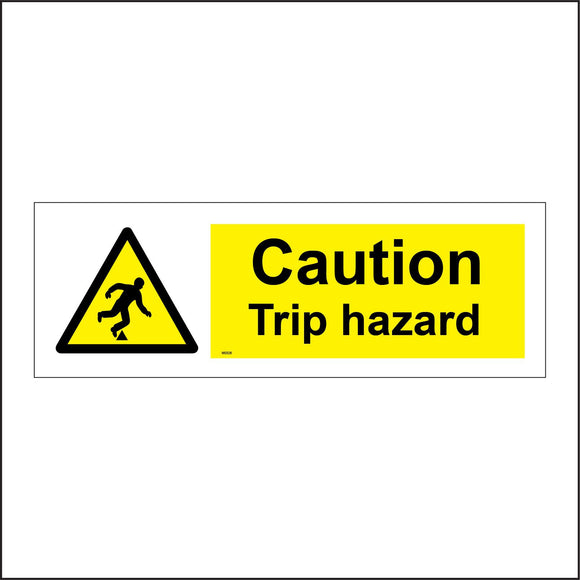 WS526 Caution Trip Hazard Sign with Triangle Person