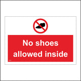 PR382 No Shoes Allowed Inside Clean Carpets Religion Barefoot