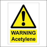 WS804 Warning Acetylene Sign with Triangle Exclamation Mark