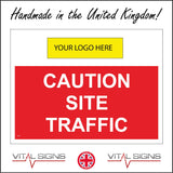 CS549 Caution Site Traffic Company Name Personalise Details Logo