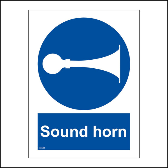 MA035 Sound Horn Sign with Horn