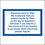 GE938 Departure Time Late Checkout Hotel Reception Holiday