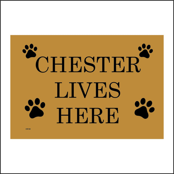 CM128 Your Choice Lives Here Sign with Paw Prints