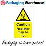 WS630 Caution Radiator May Be Hot Sign with Triangle Radiator