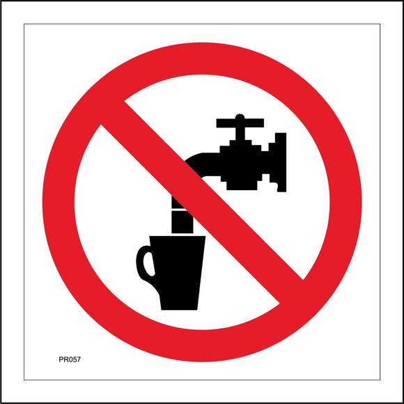 PR057 Do Not Drink Sign with Circle Water Tape Cup