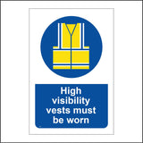 MA511 High Visibility Vests Must Be Worn Sign with Circle Hi Vis Jacket