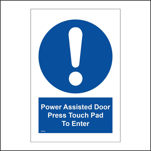 MA868 Power Assisted Door Press Touch Pad To Enter