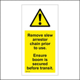 WT164 Remove Slew Arrester Chain Boom Is Secured