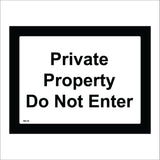 SE138 Private Property Do Not Enter