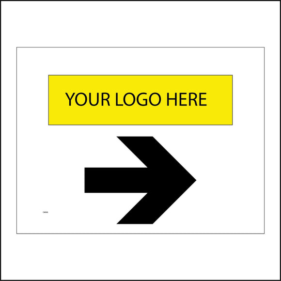 CM390 Company Logo Arrow Direction Way Name Personalise Entry