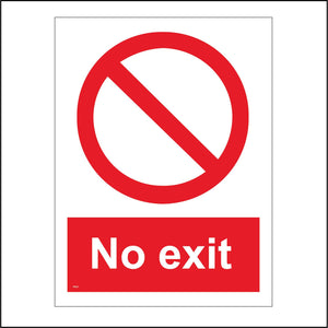PR025 No Exit Sign with Circle