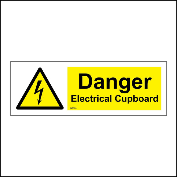 WT106 Danger Electrical Cuboard Danger Death