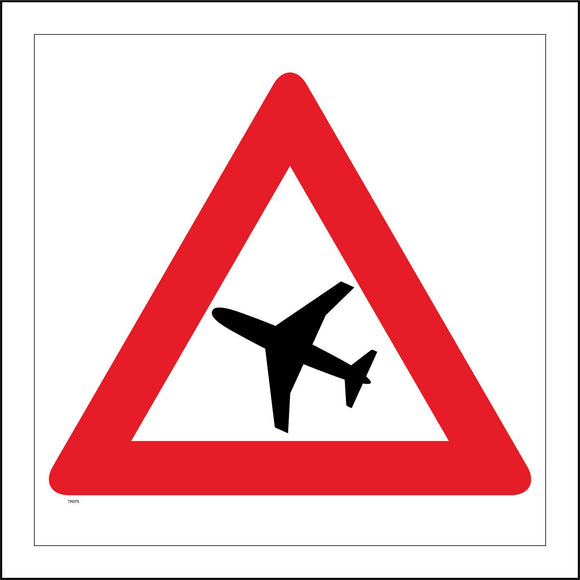 TR075 Low Flying Aircraft Sign with Aeroplane