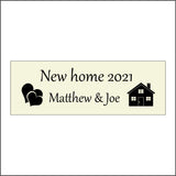 CM279 New Home 2020 Your Names Personalise Me  Sign with House Hearts
